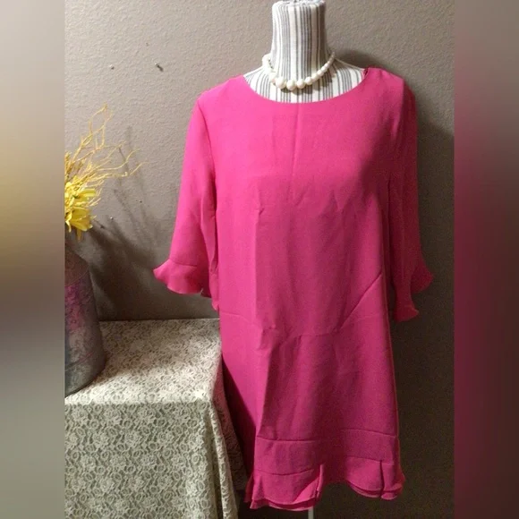 CeCe Pink Midi Dress - Picture 1 of 15